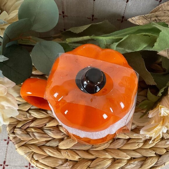 🎃 Rae Dunn Artisan Collection by Magenta Pumpkin Latte Figural Mug Original Box - Picture 4 of 6